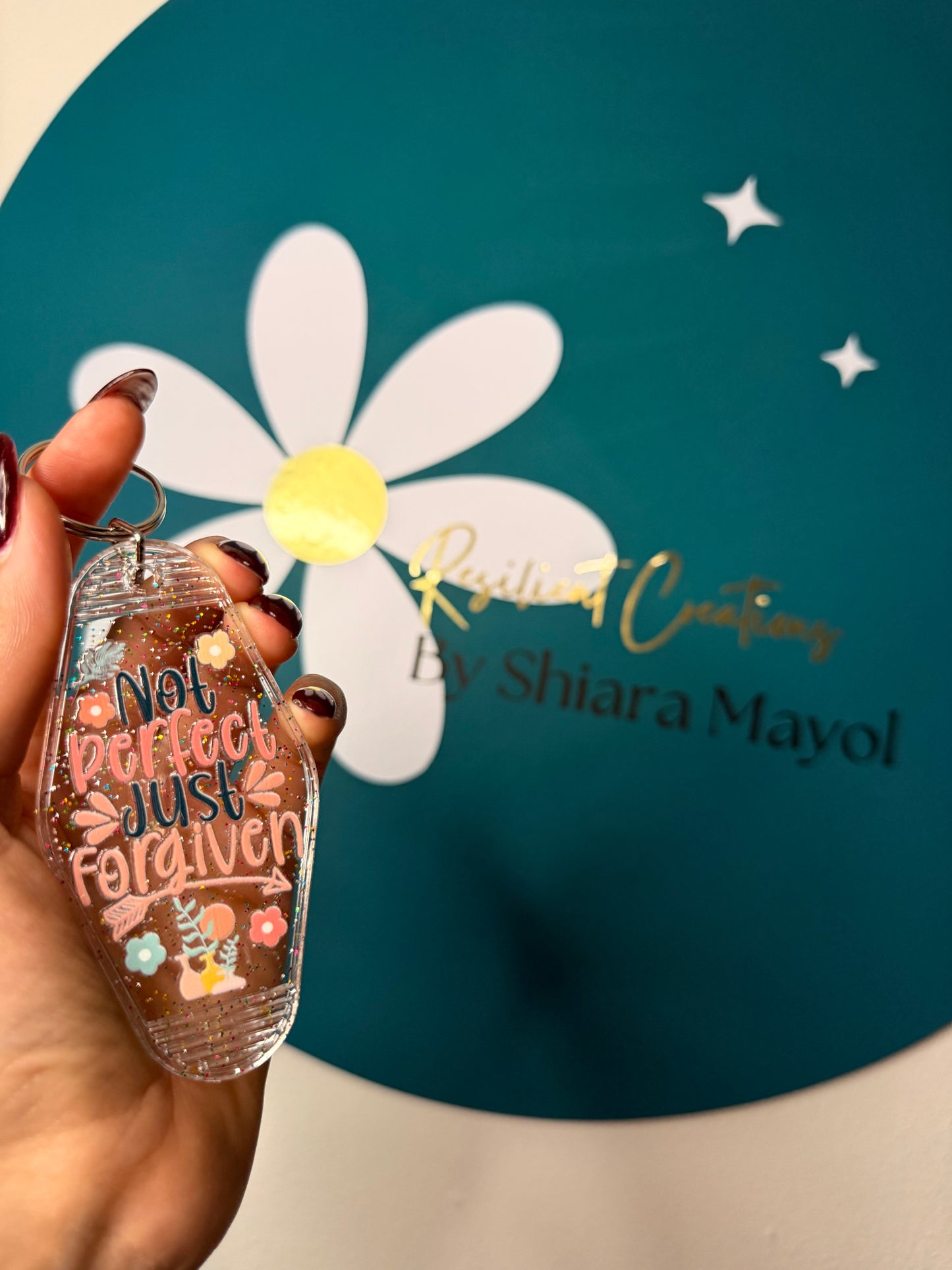 Not Perfect, Just FORGIVEN ❤️‍🩹 | KEYCHAIN