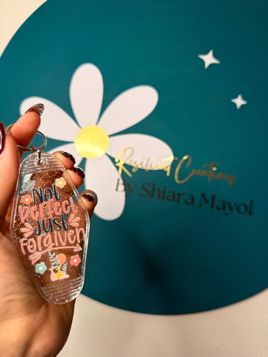 Not Perfect, Just FORGIVEN ❤️‍🩹 | KEYCHAIN